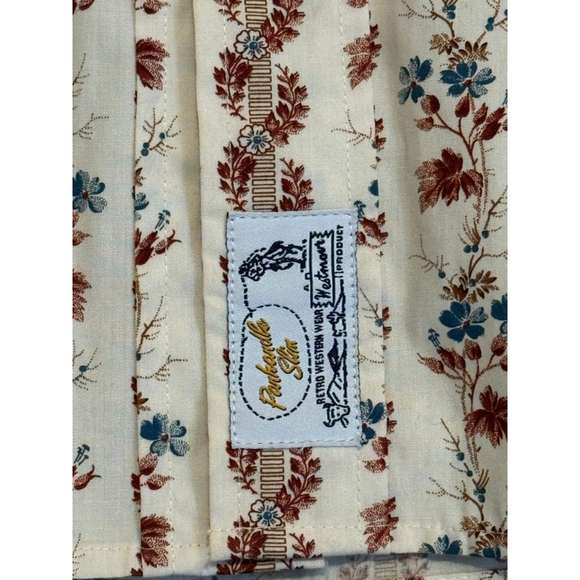 Panhandle Slim Mens Western Floral Pearl Snap Short Sleeve Yoke Cowboy Sz XL - Picture 7 of 7